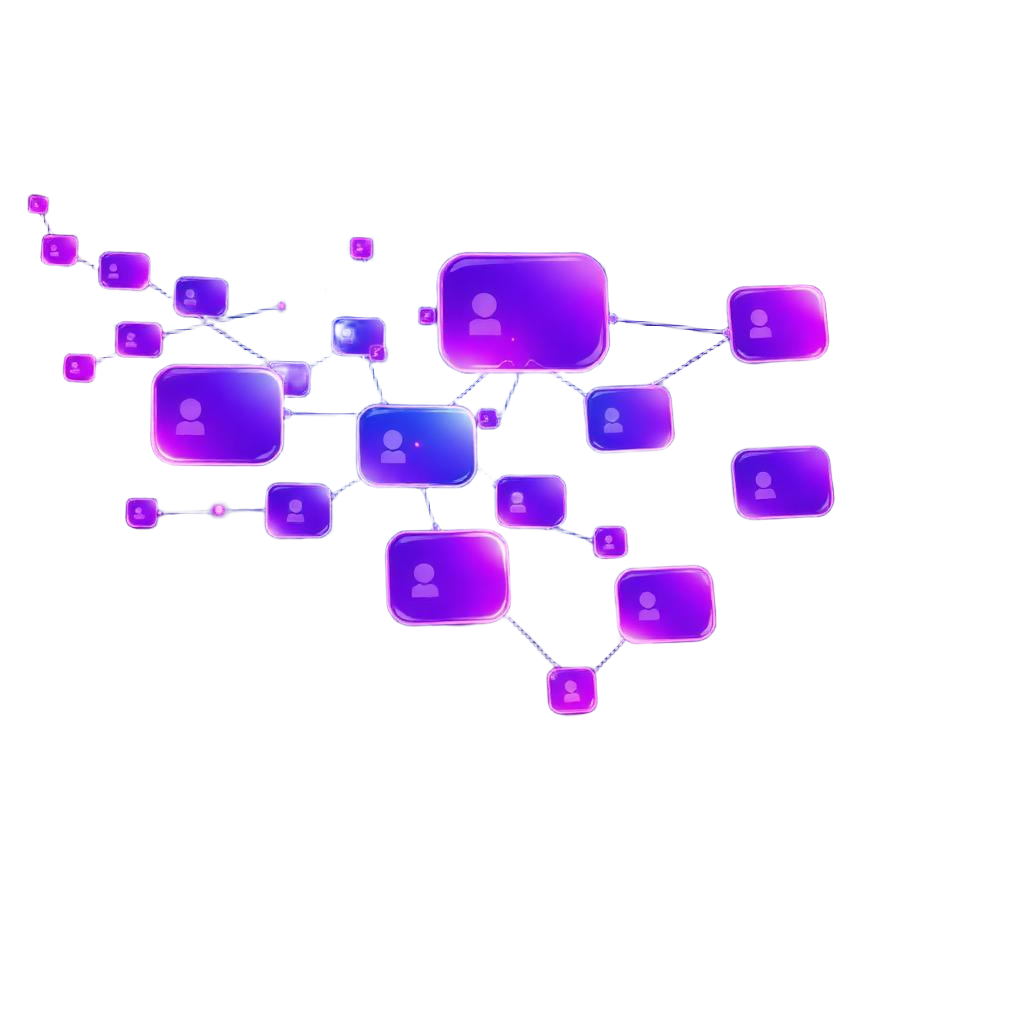 Constellation of AI-driven conversations connecting users across channels